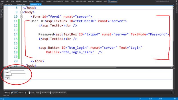 Add textBox in web page